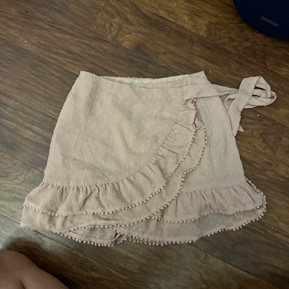 Elegant Cream Wrap Skirt